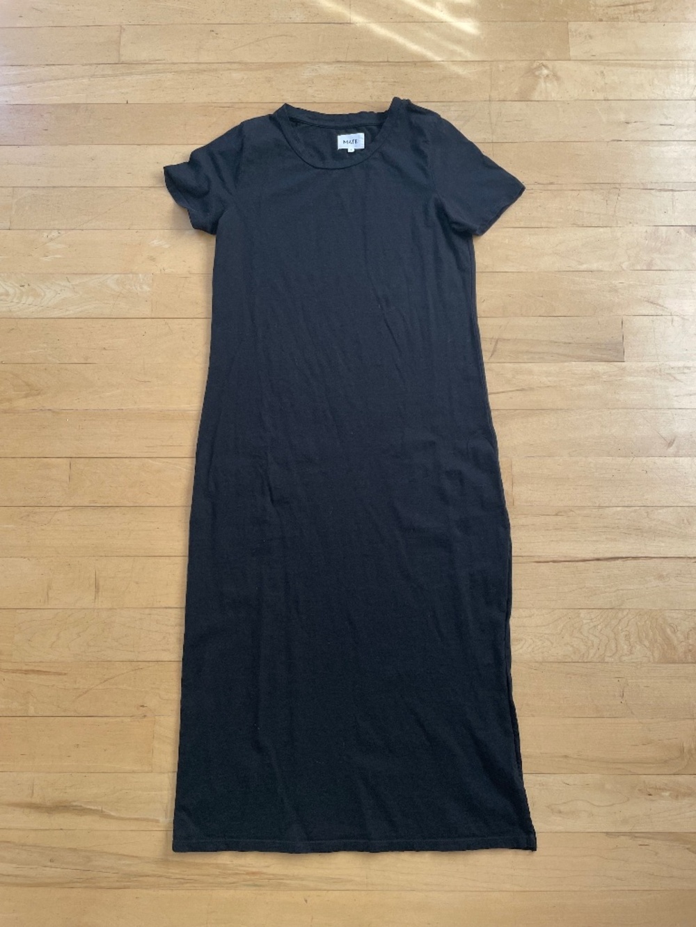 MATE the Label midi black jersey cotton dress size small